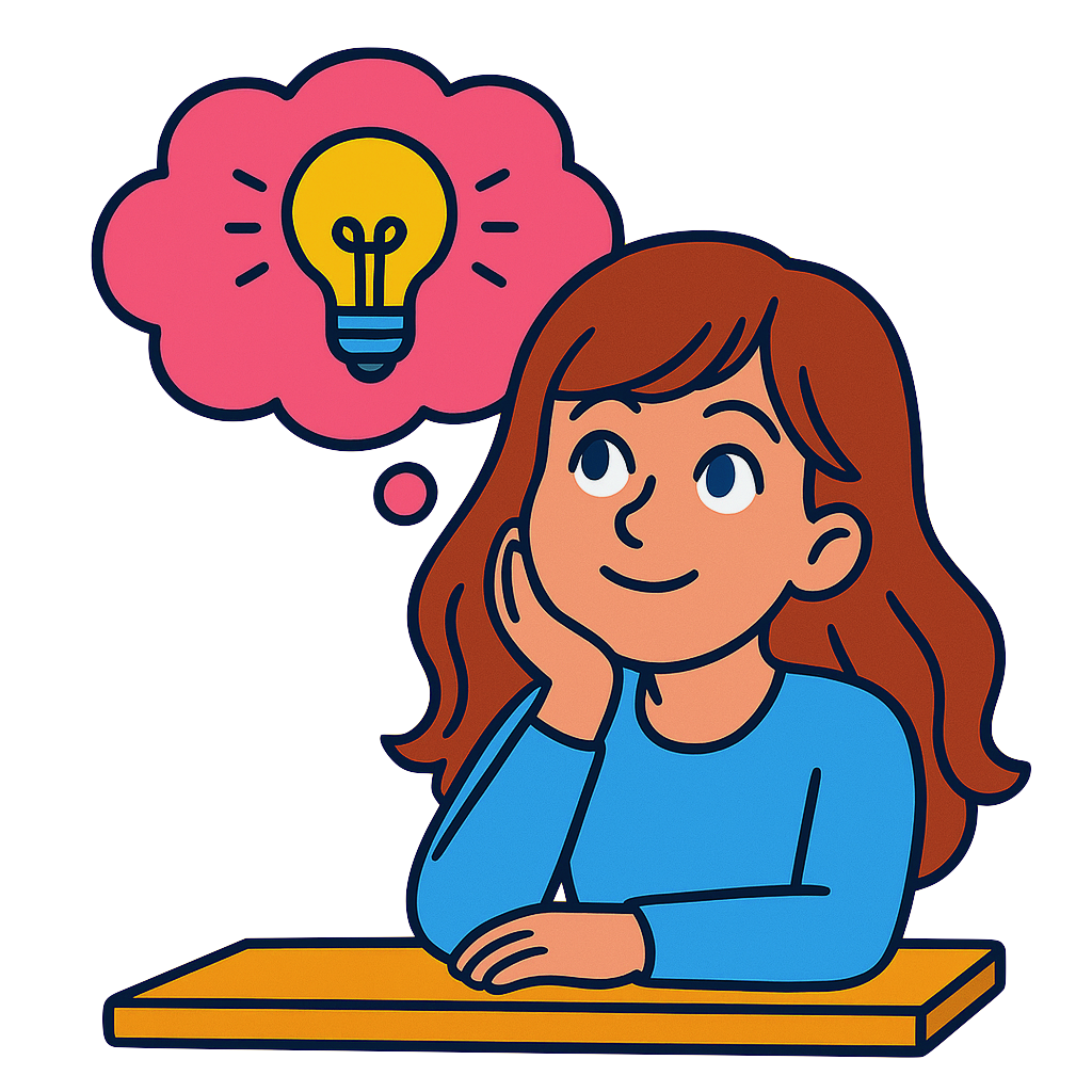 A cartoon of the author, Cassondra Roberts, thinking about the future of the web.